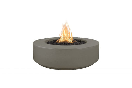 The Outdoor Plus - Florence 42 Inch Concrete Flame Sense Fire Table, Metallic Pearl, Natural Gas-United Backyard