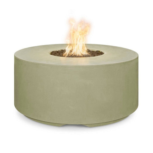 The Outdoor Plus - Florence 46 Inch Concrete Match Lit Firepit, Black, Liquid Propane Gas-United Backyard