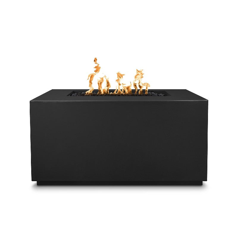 The Outdoor Plus - Pismo 48 Inch Concrete Match Lit Fire Pit, Black, Liquid Propane Gas-United Backyard
