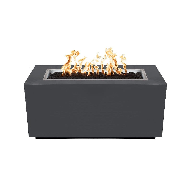 The Outdoor Plus - Pismo 48 Inch Powder Coat Steel Flame Sense Fire Pit, Java, Liquid Propane Gas-United Backyard