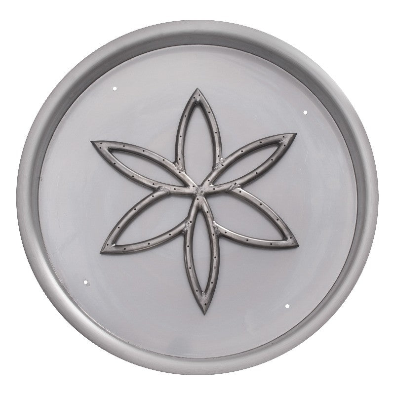 The Outdoor Plus - Stainless Steel 37 Inch Round Drop-In Pan and 30 Inch Lotus Flower Burner - Match Lit Ignition-United Backyard