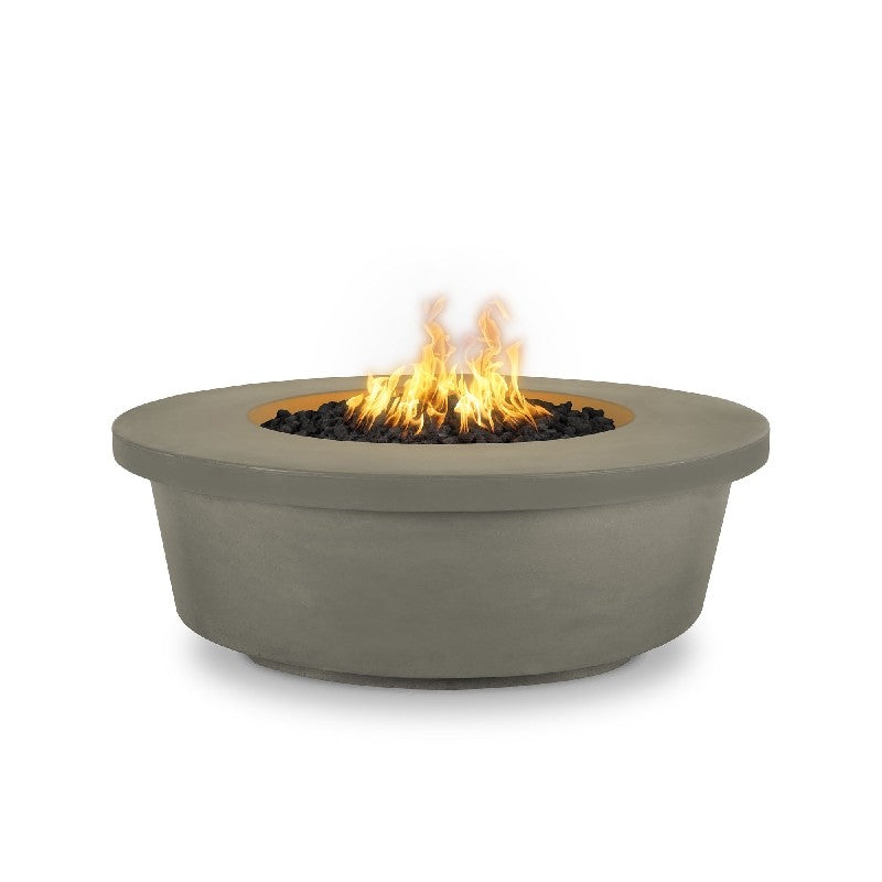 The Outdoor Plus - Tempe 48 Inch Concrete Electronic Fire Pit, Natural Gray, Natural Gas-United Backyard